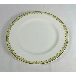 Haviland Schleiger 101 Black Flower Yellow Scroll Luncheon Lunch Plate